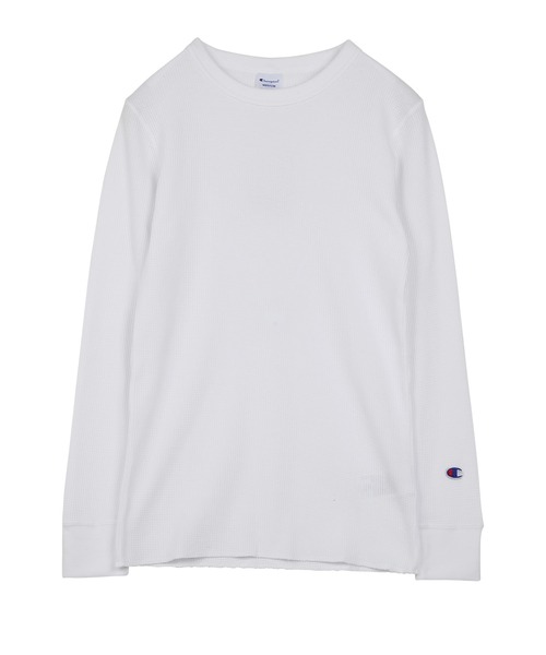 Champion（チャンピオン）の「Champion チャンピオン BASIC Cotton USA メンズ クルーネック ロンT（Tシャツ/カットソー・メンズ・ホワイト/グレー/カーキ/ネイビー/ブラック/チャコールグレー・X-LARGE/LARGE/MEDIUM/SMALL）」の2枚目の写真