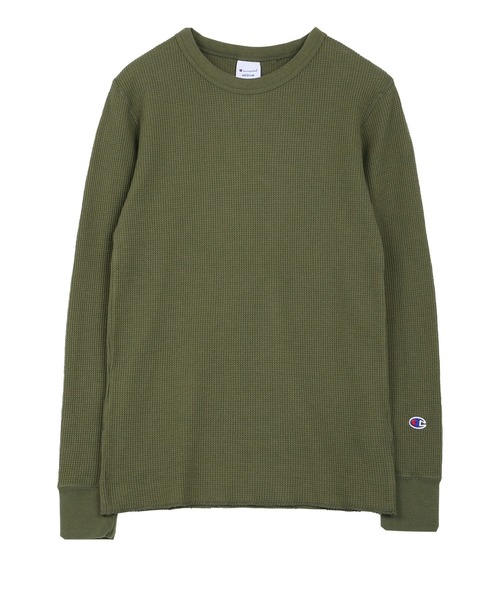 Champion（チャンピオン）の「Champion チャンピオン BASIC Cotton USA メンズ クルーネック ロンT（Tシャツ/カットソー・メンズ・ホワイト/グレー/カーキ/ネイビー/ブラック/チャコールグレー・X-LARGE/LARGE/MEDIUM/SMALL）」の5枚目の写真