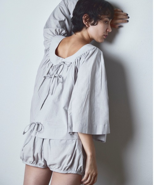 papier（パピエ）の「papier/パピエ/Carrie shirts（シャツ/ブラウス・レディース・グレー/ホワイト・FREE）」の12枚目の写真