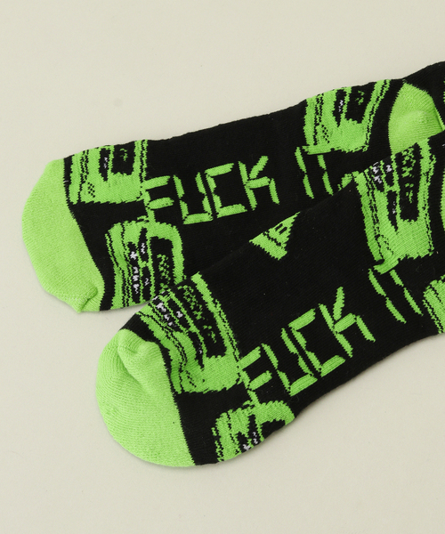 HUF(ハフ)の「【HUF / ハフ】 HUFOROLA CREW SOCKS(ソックス/靴下・メンズ・グリーン/ブルー・FREE)」の4枚目の写真