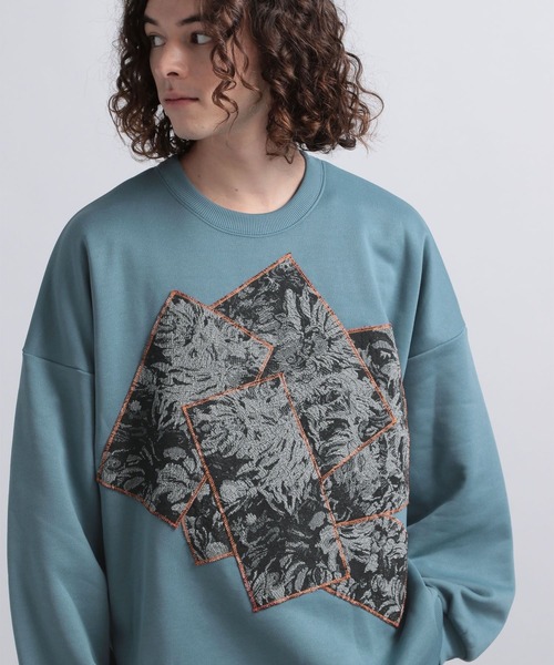 HARE（ハレ）の「ジャガードパッチワークスウェット(HARE)（スウェット