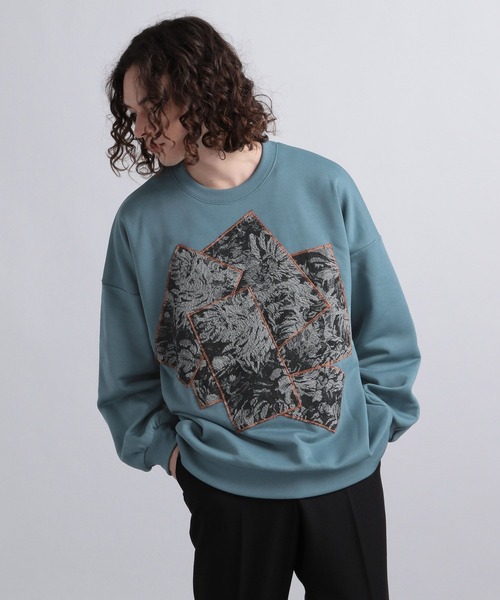 HARE（ハレ）の「ジャガードパッチワークスウェット(HARE