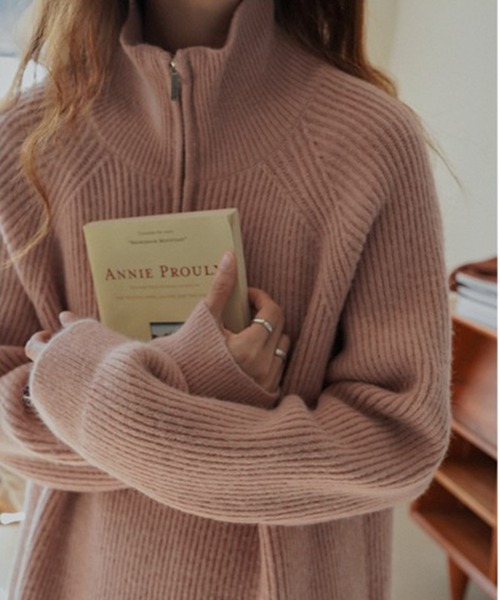 SETUP7(セットアップセブン)の「【SETUP7】ハーフジップハイネックニットワンピース SCCH266(ワンピース・レディース・ブラック/ピンク/アイボリー/グレー・FREE)」の22枚目の写真