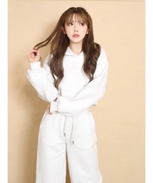 キルトショートフーディ