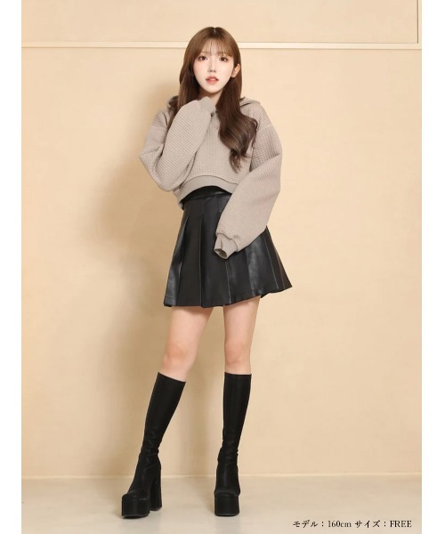 【新品未着用】Darich ダーリッチ ラインベロアショートフーディ 全商品オープニング価格 特別価格】 ラインベロアショート