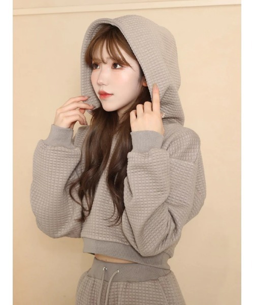 セール】キルトショートフーディ（パーカー）｜Darich