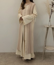 【apres jour clair】ジャガードロングベスト【ZOZOTOWN限定アイテム】