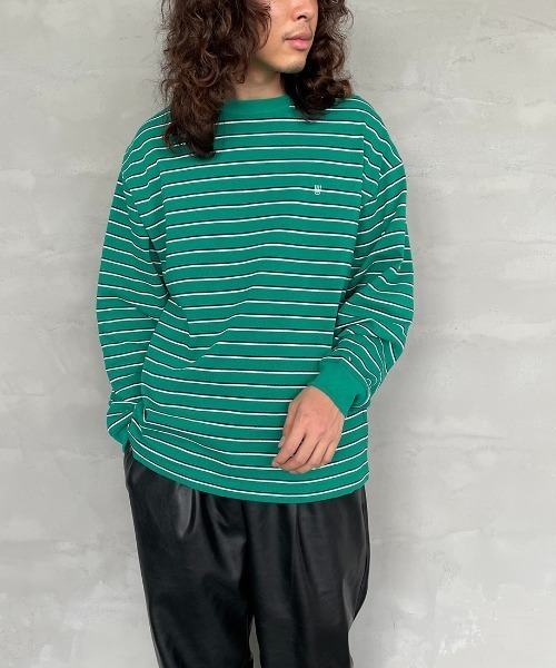 UNIVERSAL OVERALL（ユニバーサルオーバーオール）の「【men's FUDGE 7月号掲載】[UNIVERSAL OVERALL/ユニバーサルオーバーオール] 別注 ロングスリーブポケットTシャツ（Tシャツ/カットソー・レディース・ホワイト/ホワイト系/グリーン系/ブルー系/サックスブルー/ブラック/ネイビー・S/M/L）」の22枚目の写真