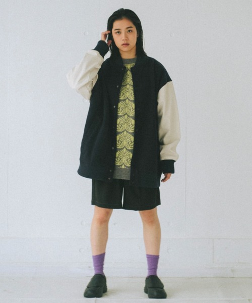 WHIMSIC(ウィムジック)の「【UNISEX】アラベスクパターンジャガードニットプルオーバー(ニット/セーター・メンズ・ブラック/グレー/キャメル・FREE)」の16枚目の写真