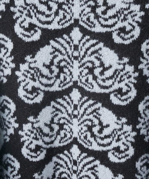 WHIMSIC(ウィムジック)の「【UNISEX】アラベスクパターンジャガードニットプルオーバー(ニット/セーター・メンズ・ブラック/グレー/キャメル・FREE)」の11枚目の写真