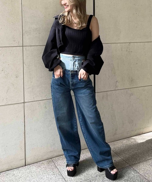 SPIRALGIRL（スパイラルガール）の「ニットジャケットアンサンブル（アンサンブル・レディース・パープル/ホワイト/ブラック・FREE）」の6枚目の写真