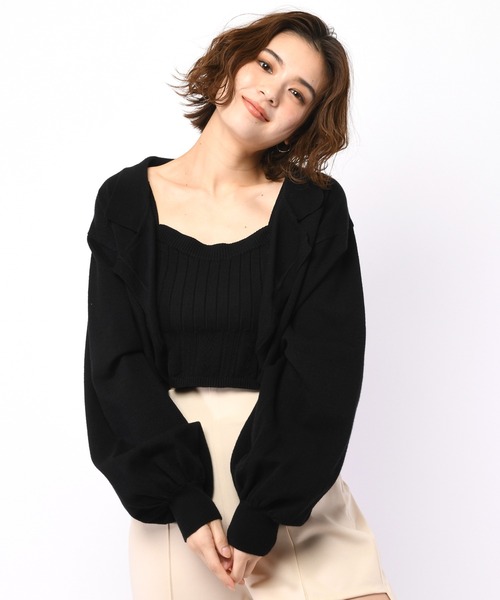 SPIRALGIRL（スパイラルガール）の「ニットジャケットアンサンブル（アンサンブル・レディース・パープル/ホワイト/ブラック・FREE）」の21枚目の写真