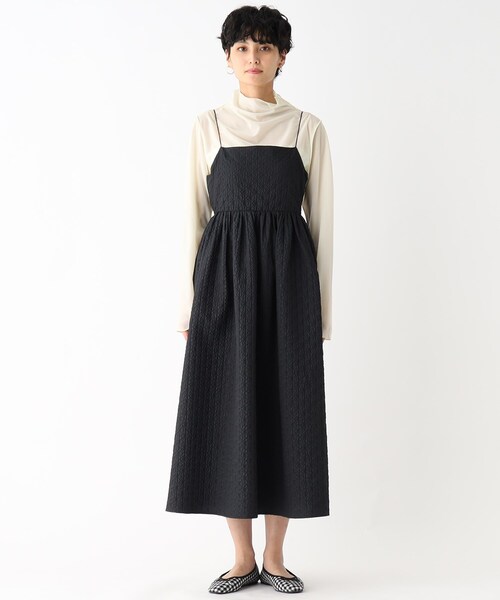 OPAQUE.CLIP(オペークドットクリップ)の「◆ふくれジャカード キャミワンピース(ワンピース・レディース・ブルー/ブラック・36/38)」の13枚目の写真