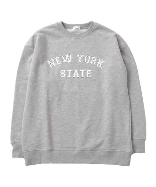 GLAZOS（グラソス）の「裏毛・カレッジプリントトレーナー【セットアップ対応】（スウェット・キッズ・ブルー/オートミール/グレー・150cm/140cm/160cm/170cm）」の10枚目の写真