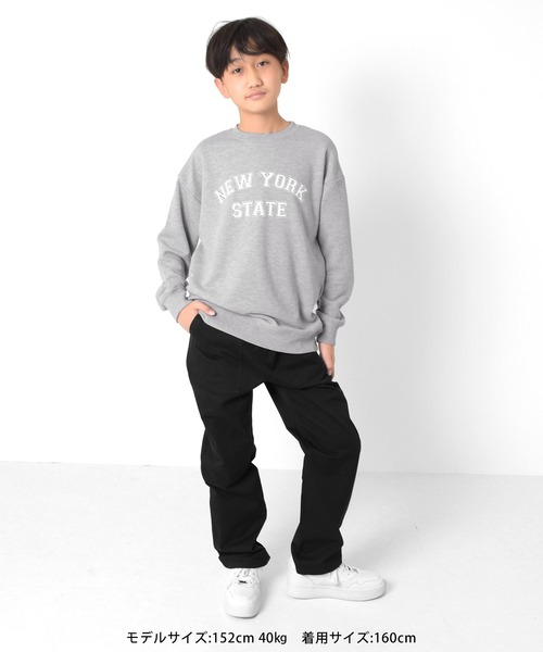 GLAZOS（グラソス）の「裏毛・カレッジプリントトレーナー【セットアップ対応】（スウェット・キッズ・ブルー/オートミール/グレー・150cm/140cm/160cm/170cm）」の14枚目の写真