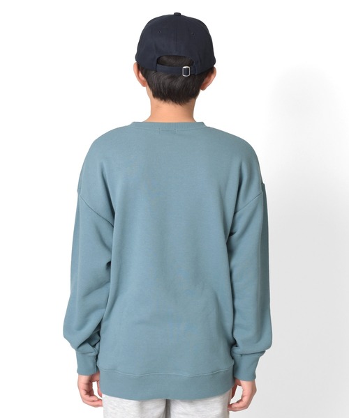 GLAZOS（グラソス）の「裏毛・カレッジプリントトレーナー【セットアップ対応】（スウェット・キッズ・ブルー/オートミール/グレー・150cm/140cm/160cm/170cm）」の7枚目の写真