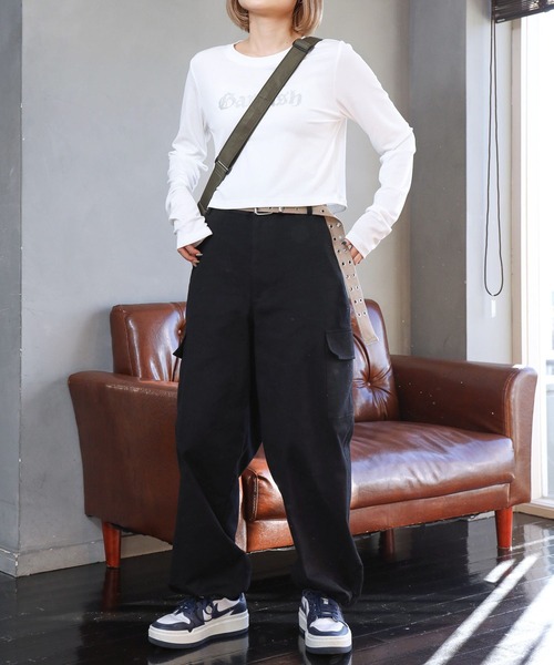 PBLIM（ページボーイリム）の「PAGEBOYLIM/ラインストーンT（Tシャツ/カットソー・レディース・ブラック/オフホワイト・FREE）」の7枚目の写真