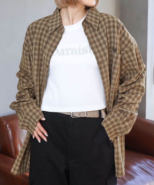 PBLIM（ページボーイリム）の「PAGEBOYLIM/ラインストーンT（Tシャツ/カットソー・レディース・ブラック/オフホワイト・FREE）」の8枚目の写真