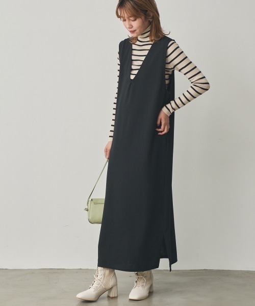 nissen（ニッセン）の「２点セット（ボリューム袖ブラウス＋ジャンパースカート）（セットアップ・レディース・モカ/ブラック・S/L/M/LL）」の17枚目の写真