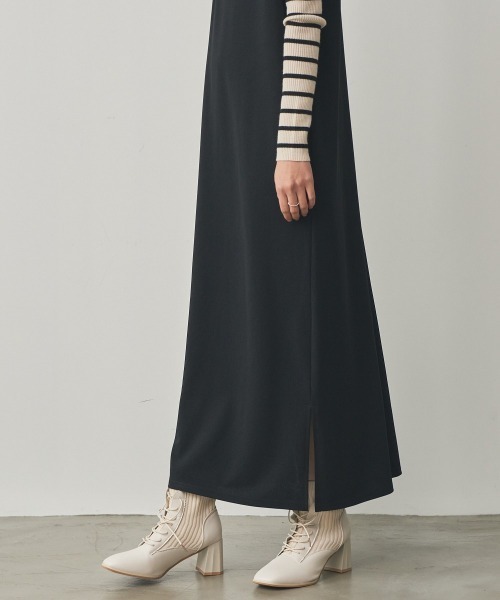 nissen（ニッセン）の「２点セット（ボリューム袖ブラウス＋ジャンパースカート）（セットアップ・レディース・モカ/ブラック・S/L/M/LL）」の20枚目の写真