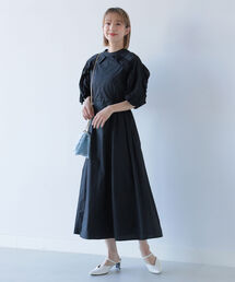 Ray BEAMS | Ray BEAMS / フリル スリーブ フレア ワンピース(ワンピース)