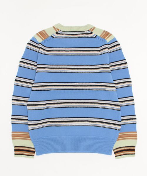 Paul Smith(ポールスミス)の「ミックスアップボーダー ニット / 133405 852X(ニット/セーター・メンズ・サックスブルー・MEDIUM/LARGE/X-LARGE)」の7枚目の写真