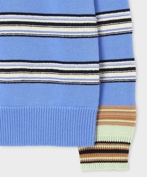 Paul Smith(ポールスミス)の「ミックスアップボーダー ニット / 133405 852X(ニット/セーター・メンズ・サックスブルー・MEDIUM/LARGE/X-LARGE)」の5枚目の写真