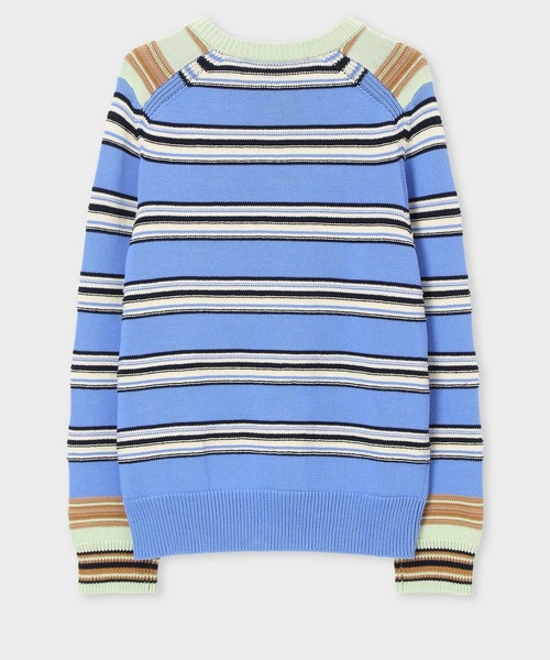 Paul Smith(ポールスミス)の「ミックスアップボーダー ニット / 133405 852X(ニット/セーター・メンズ・サックスブルー・MEDIUM/LARGE/X-LARGE)」の2枚目の写真