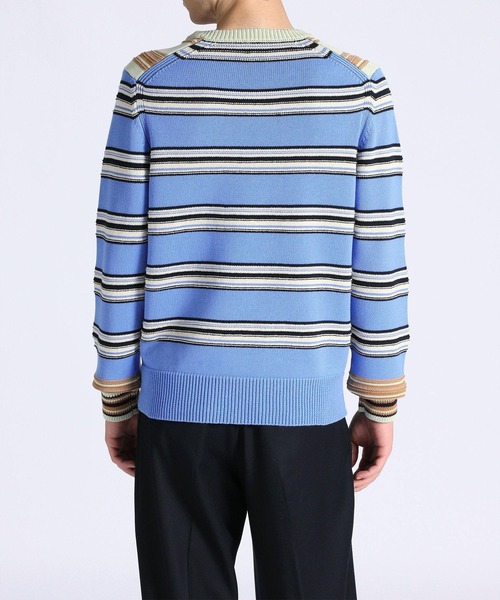 Paul Smith(ポールスミス)の「ミックスアップボーダー ニット / 133405 852X(ニット/セーター・メンズ・サックスブルー・MEDIUM/LARGE/X-LARGE)」の3枚目の写真