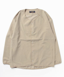 Grand PARK | ギンガムサッカーノーカラーブルゾン(ライダースジャケット)