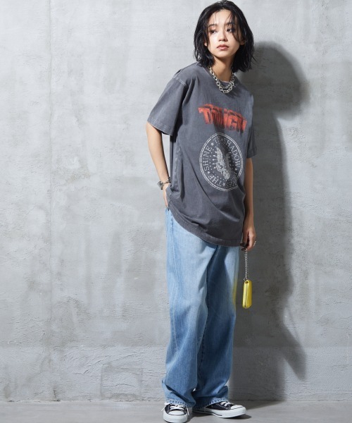 GEVS.(ジェイヴィス)の「<大きいサイズ> ライトオンスデニムワイドストレートパンツ GEVS.(デニムパンツ・レディース・ブルー系/ライトブルー・80/84/88/92/96/98/122/114/106)」の11枚目の写真