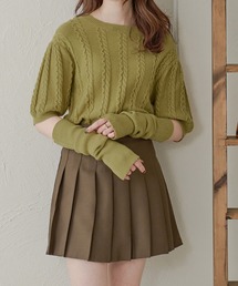 Ambre Neige | ケーブルアームウォーマー付きニット／【WEB/EC限定商品】(ニット/セーター)