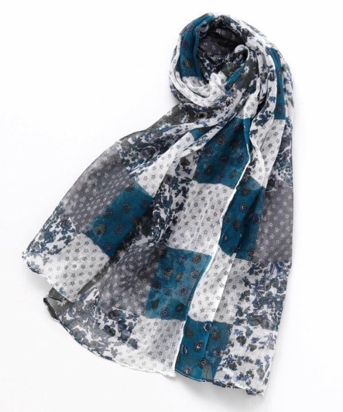 チャイハネ（チャイハネ）の「【チャイハネ】ピサワスストール（ストール/ショール・レディース・ブルー/グレー/イエロー・FREE）」の2枚目の写真