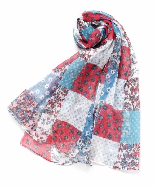 チャイハネ（チャイハネ）の「【チャイハネ】ピサワスストール（ストール/ショール・レディース・ブルー/グレー/イエロー・FREE）」の3枚目の写真