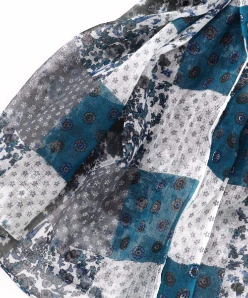 チャイハネ（チャイハネ）の「【チャイハネ】ピサワスストール（ストール/ショール・レディース・ブルー/グレー/イエロー・FREE）」の5枚目の写真