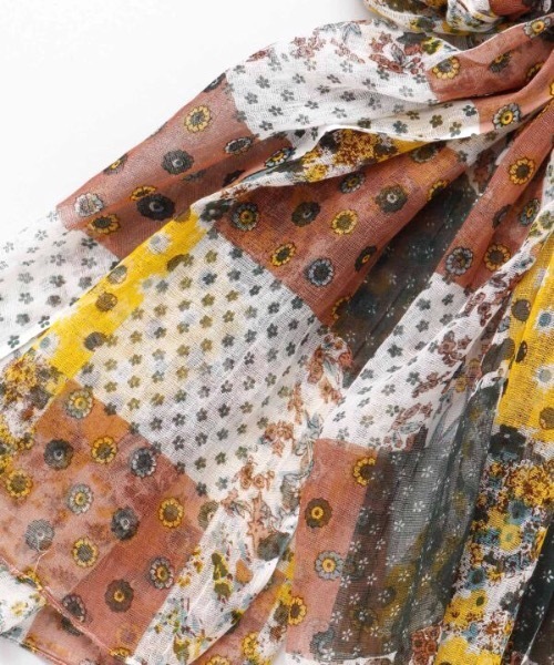 チャイハネ（チャイハネ）の「【チャイハネ】ピサワスストール（ストール/ショール・レディース・ブルー/グレー/イエロー・FREE）」の9枚目の写真