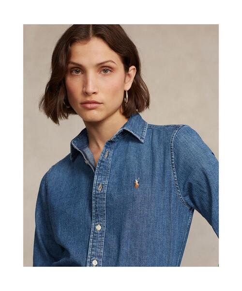 POLO RALPH LAUREN（ポロ ラルフ ローレン）の「デニム シャツ（シャツ/ブラウス・レディース・ブルー・0/10/12/14/2/4/6/8）」の6枚目の写真