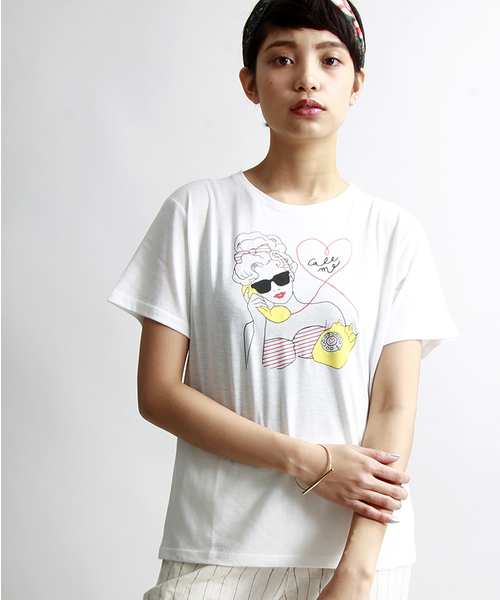 WEGO（ウィゴー）の「WEGO/ガールプリントＴシャツ（Tシャツ/カットソー・レディース・その他1/その他2・FREE）」の2枚目の写真