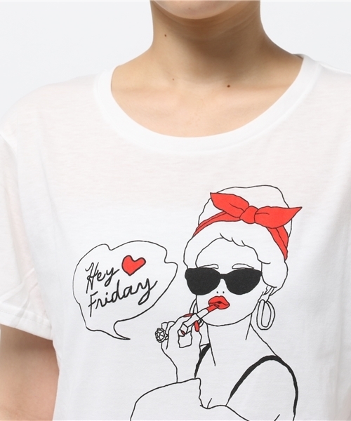 WEGO（ウィゴー）の「WEGO/ガールプリントＴシャツ（Tシャツ/カットソー・レディース・その他1/その他2・FREE）」の8枚目の写真