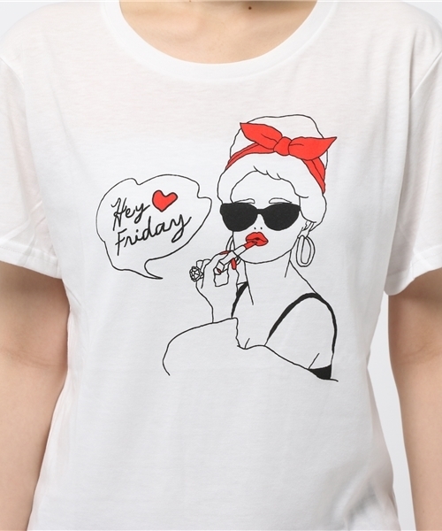 WEGO（ウィゴー）の「WEGO/ガールプリントＴシャツ（Tシャツ/カットソー・レディース・その他1/その他2・FREE）」の10枚目の写真