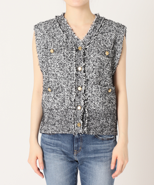 Spick &Span コットンシルクリネンニットベスト（タグ付） コットンシルクリネンニットベスト（ベスト）｜Spick and Span