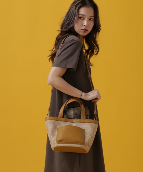 AVIREX(アヴィレックス)の「《限定》BASKET MINI TOTE BAG/ バスケットミニトートバッグ(トートバッグ・レディース・キャメル/シルバー/アイボリー/ブラック・FREE)」の11枚目の写真