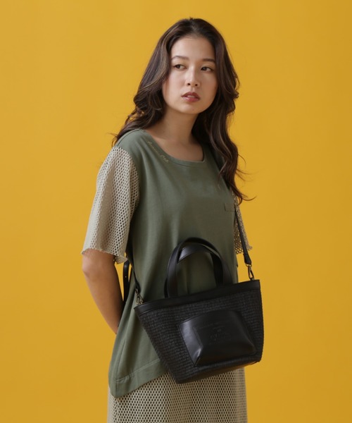 AVIREX(アヴィレックス)の「《限定》BASKET MINI TOTE BAG/ バスケットミニトートバッグ(トートバッグ・レディース・キャメル/シルバー/アイボリー/ブラック・FREE)」の13枚目の写真