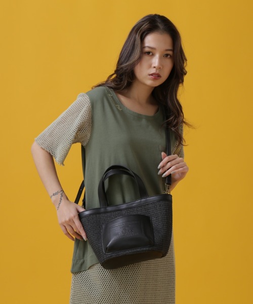 AVIREX(アヴィレックス)の「《限定》BASKET MINI TOTE BAG/ バスケットミニトートバッグ(トートバッグ・レディース・キャメル/シルバー/アイボリー/ブラック・FREE)」の14枚目の写真