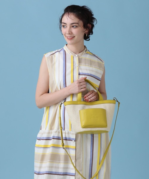 AVIREX(アヴィレックス)の「《限定》BASKET MINI TOTE BAG/ バスケットミニトートバッグ(トートバッグ・レディース・キャメル/シルバー/アイボリー/ブラック・FREE)」の6枚目の写真