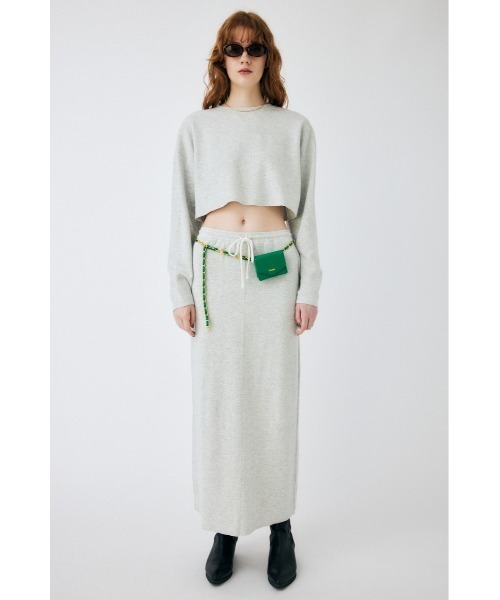 MOUSSY（マウジー）の「CUT OFF CROP トップス（Tシャツ/カットソー・レディース・ベージュ/杢グレー/ピンク・FREE）」の11枚目の写真