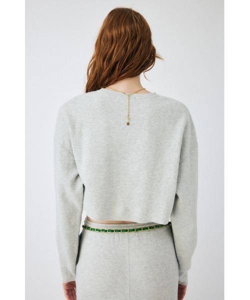 MOUSSY（マウジー）の「CUT OFF CROP トップス（Tシャツ/カットソー・レディース・ベージュ/杢グレー/ピンク・FREE）」の13枚目の写真