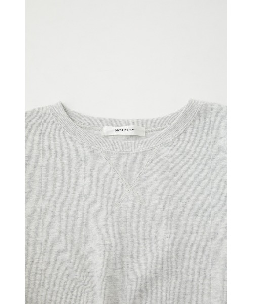 MOUSSY（マウジー）の「CUT OFF CROP トップス（Tシャツ/カットソー・レディース・ベージュ/杢グレー/ピンク・FREE）」の17枚目の写真