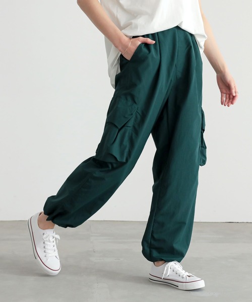 n'OrLABEL（ノアールレーベル）の「【機能素材】『ひんやりカーゴパンツ』（カーゴパンツ・レディース・ブラック/グリーン/ベージュ・1/2）」の13枚目の写真