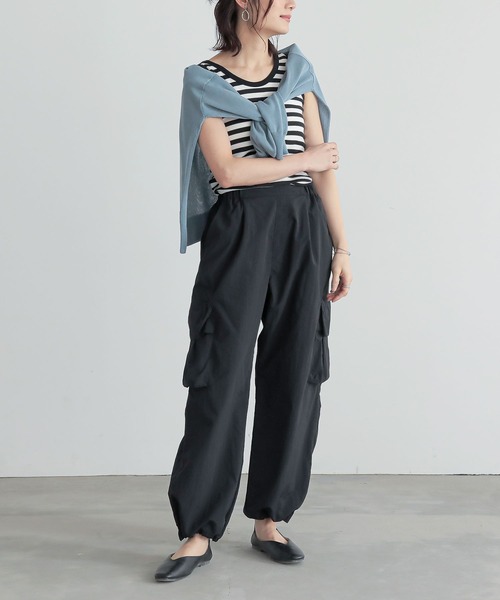 n'OrLABEL（ノアールレーベル）の「【機能素材】『ひんやりカーゴパンツ』（カーゴパンツ・レディース・ブラック/グリーン/ベージュ・1/2）」の18枚目の写真